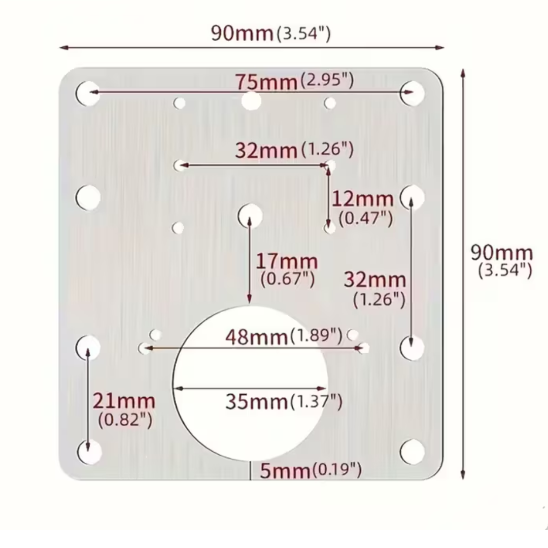 Plaque de Réparation Charnière Renforcée
