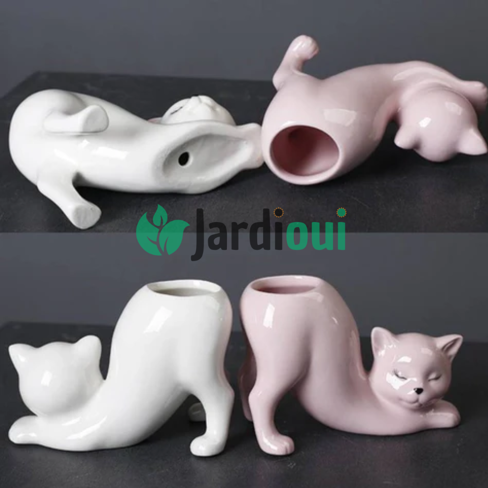 Pot de Fleur Chat Adorable