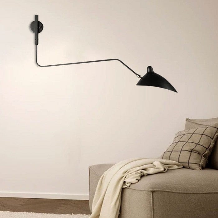 Jardioui 1 TĂȘte-Ă -tĂȘte | 60 cm / Noir Applique Murale LED Vintage Orientable
