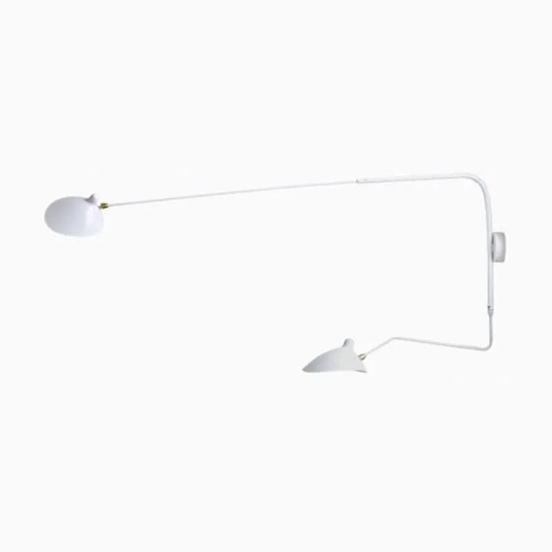 Jardioui 2TĂȘte-Ă -tĂȘte | 140 cm / Blanc Applique Murale LED Vintage Orientable