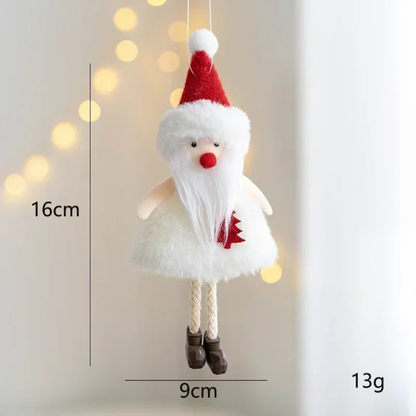 Poupées de Noël Suspendues en Peluche Douce (pack de 4 pièces)