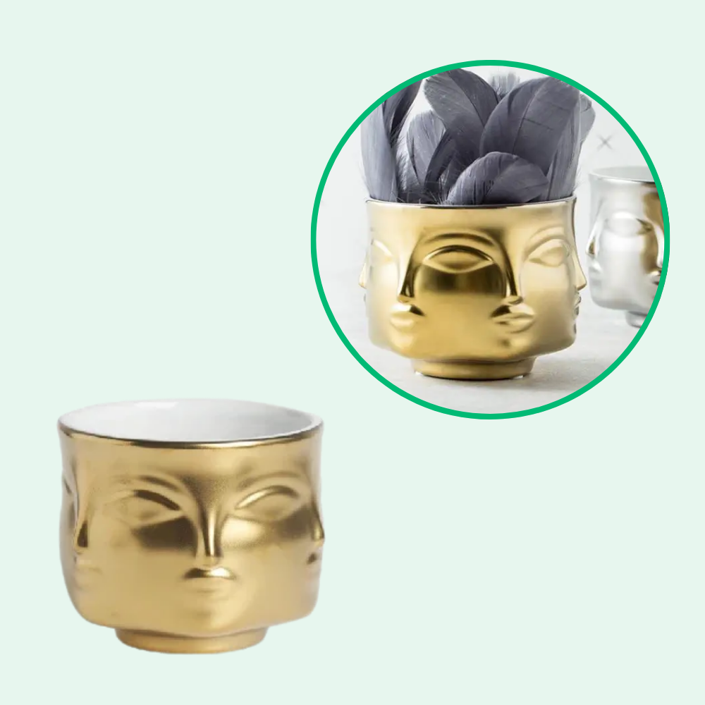Pot de Fleurs Visage Artistique