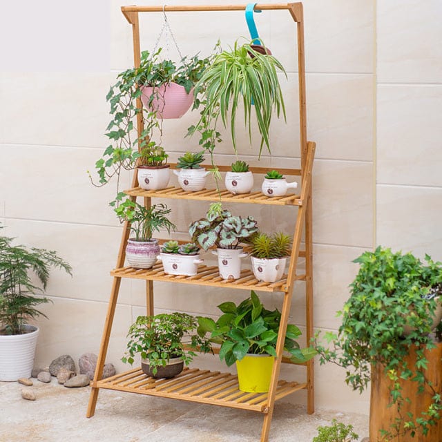 frJardioui étagère pour plante Étagère à Plantes en Bambou "Banbua"