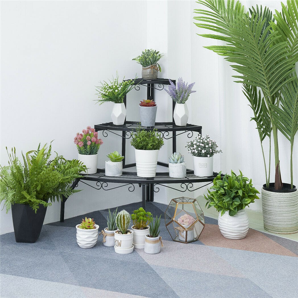 frJardioui étagère pour plante Porte Plante Métallique d'Angle