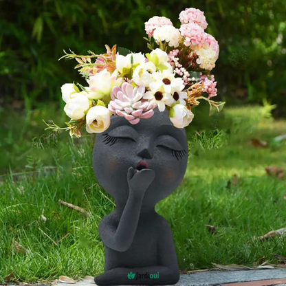 Jardioui 1 Pot (34.90 €/ pcs) Pot de Fleur Visage Contemplatif