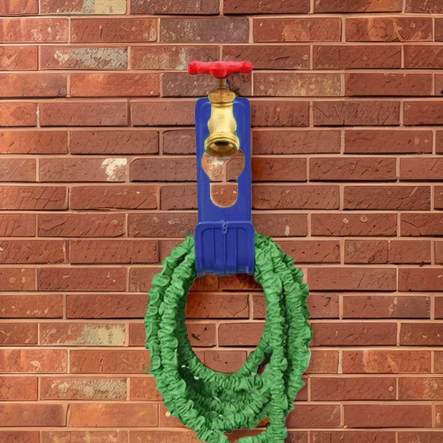 Jardioui 1 Support (24.90 €/ pcs) / Bleu Support Murale Réglable pour Tuyau d’Arrosage