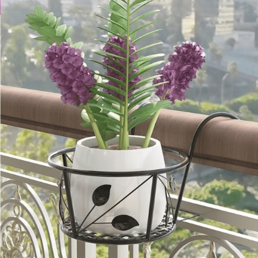Jardioui 1 Support (29.90€/pc) / Style A / Noir Support de Pot de Fleurs pour balcon