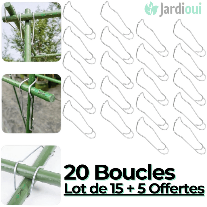 Jardioui 20 Boucles (Lot de 15 + 5 Offertes) Pack Boucles de Connexion pour Plantes Ultra-Résistant