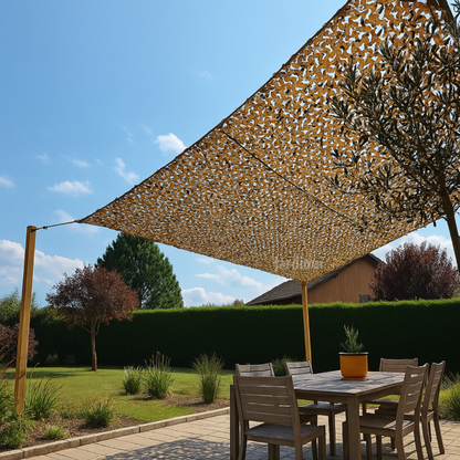 Jardioui 2x2m Voile d'Ombrage Camouflage pour Extérieur