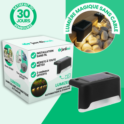 Jardioui 8 Lampes (4.37€/pcs) Lampe Solaire Automatique et Étanche  | LumiZen