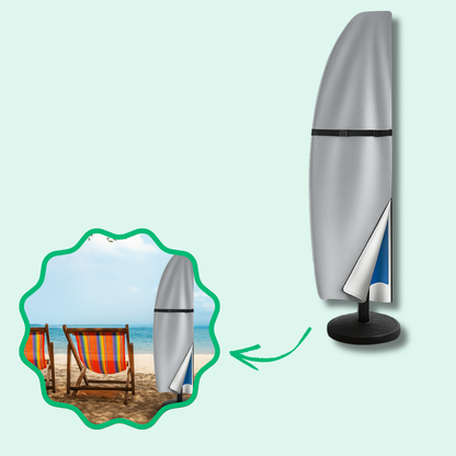 Jardioui Gris / M (280cm- Parasols en porte-à-faux) Housse Protectrice Intégrale Anti-UV pour Parasol