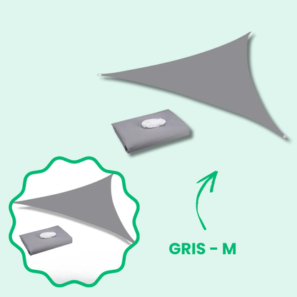 Jardioui Gris / M (3.6x3.6x3.6m) Voile d'Ombrage Triangulaire Imperméable