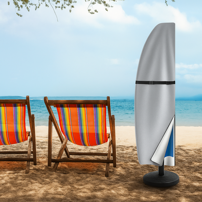 Jardioui Gris / S (265cm - Parasols en porte-à-faux) Housse Protectrice Intégrale Anti-UV pour Parasol