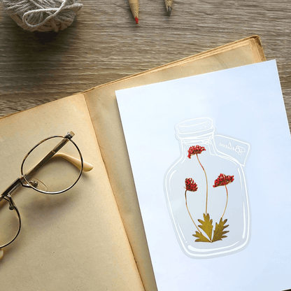 Jardioui Lot de marque-pages transparents floral artistique