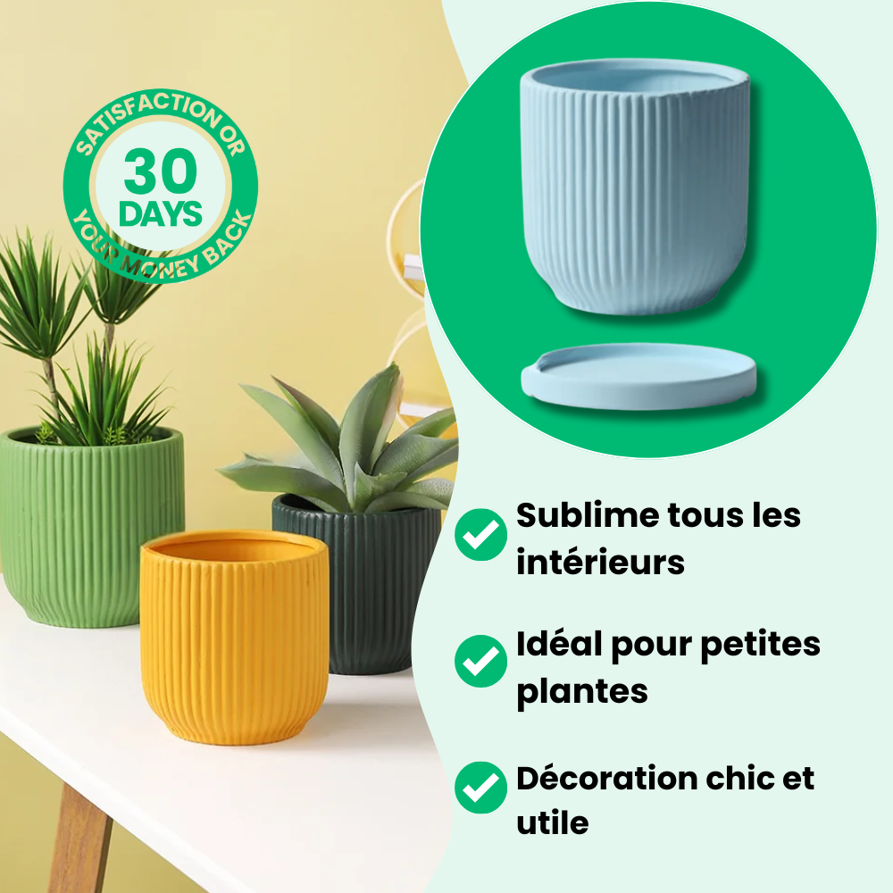 Jardioui Pot de Fleur en Céramique Élégant