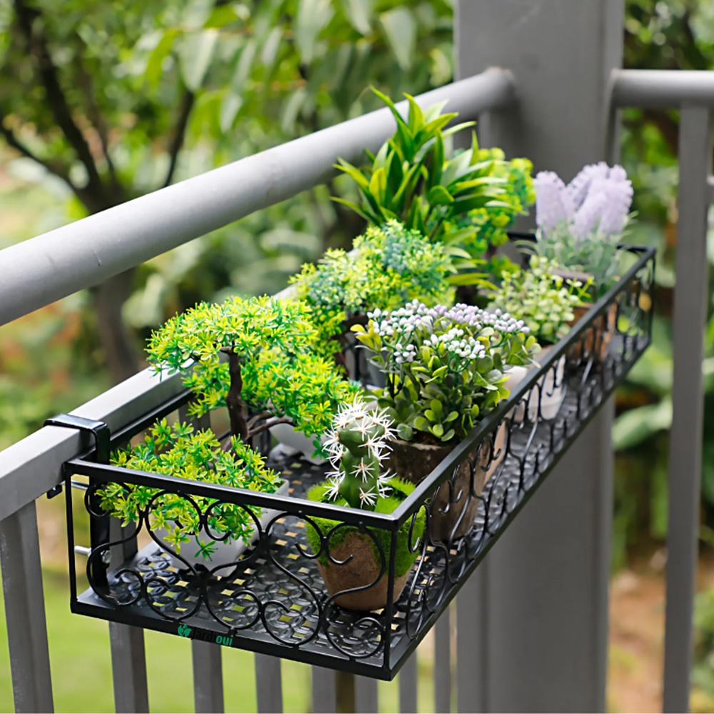 Jardioui Support Jardinière Métallique Élégant