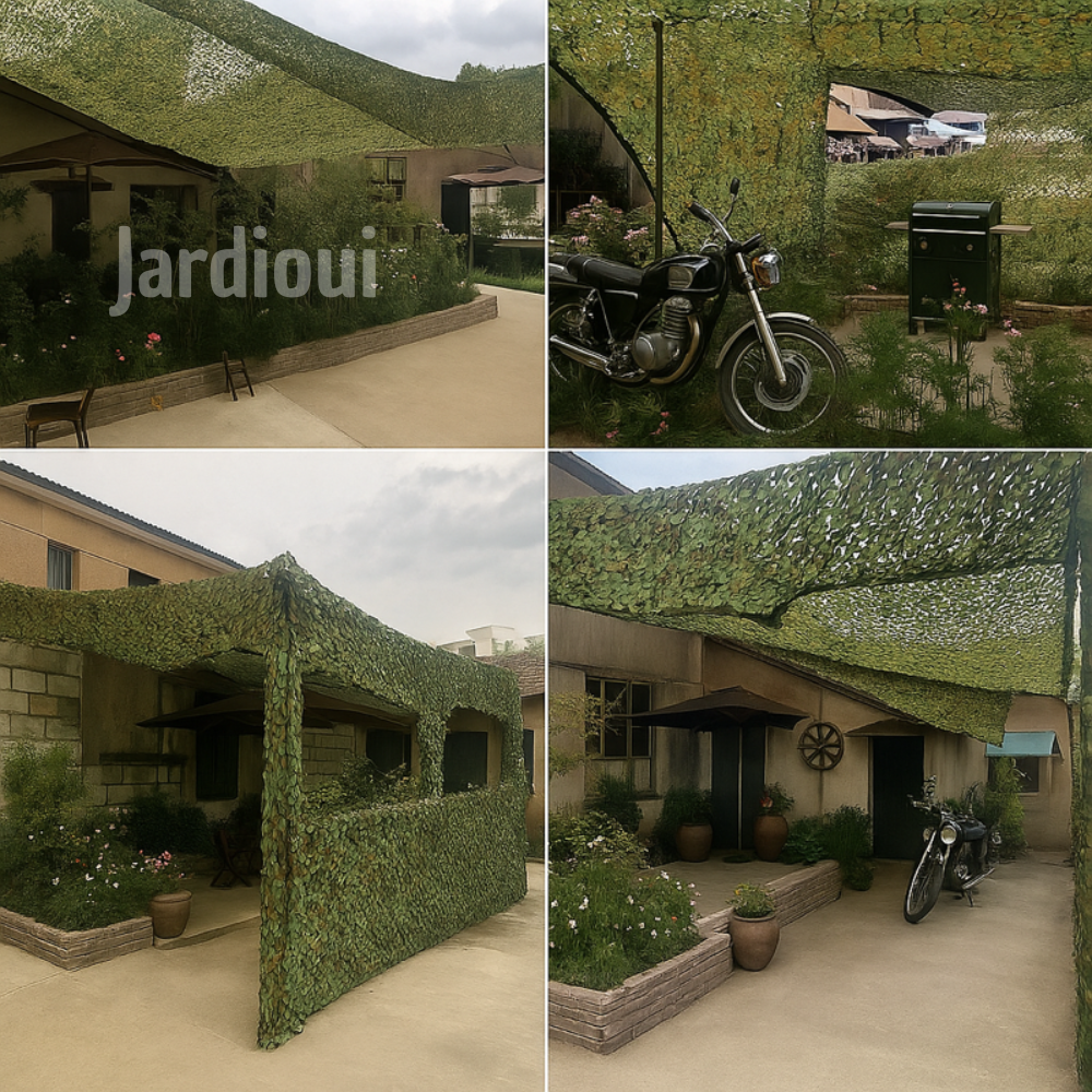 Jardioui Voile d'Ombrage Camouflage Premium
