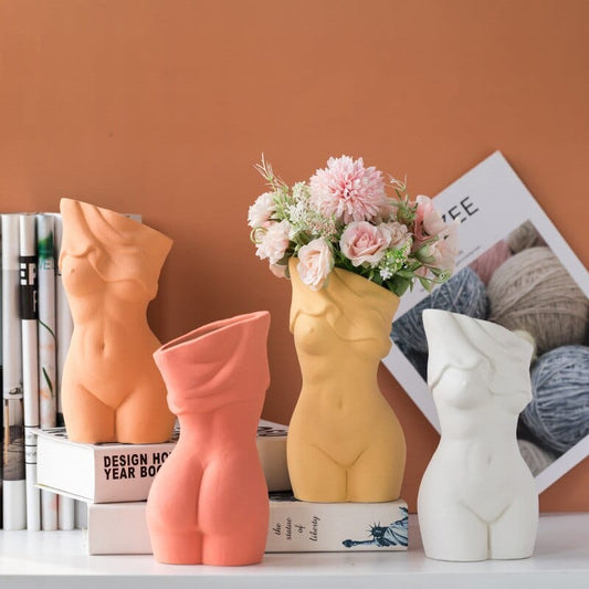 frJardioui Vase Corps de Femme en Céramique