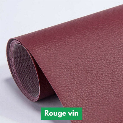 lepetitcuir Rouge vin PATCH EN CUIR AUTO-ADHÉSIF (50x138cm)